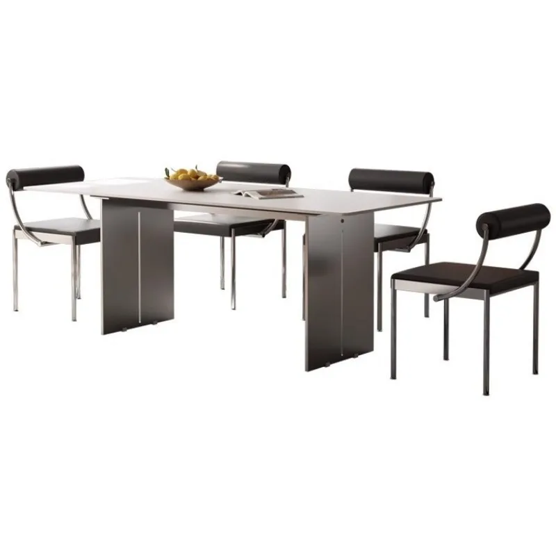 Rectangle household modern simple light luxury eating table desk
Rectangle household modern simple light luxury eating table desk