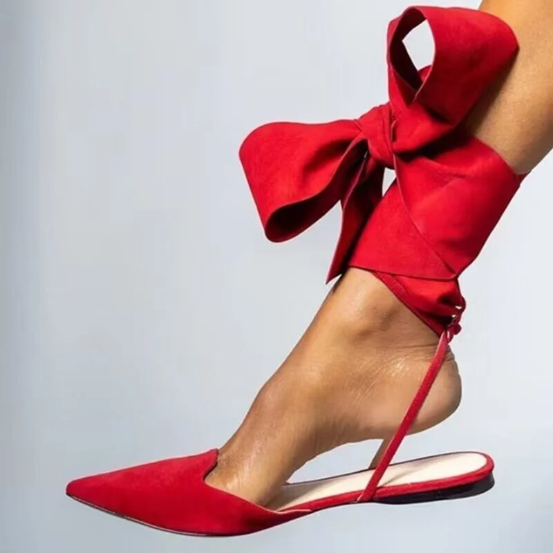 Black Red Suede Stretch Fabric Slingback Flats Casual Footwears Plus Size 46 Pointed Toe Women Ankle Wrap Flat Shoes
Black Red Suede Stretch Fabric Slingback Flats Casual Footwears Plus Size 46 Pointed Toe Women Ankle Wrap Flat Shoes