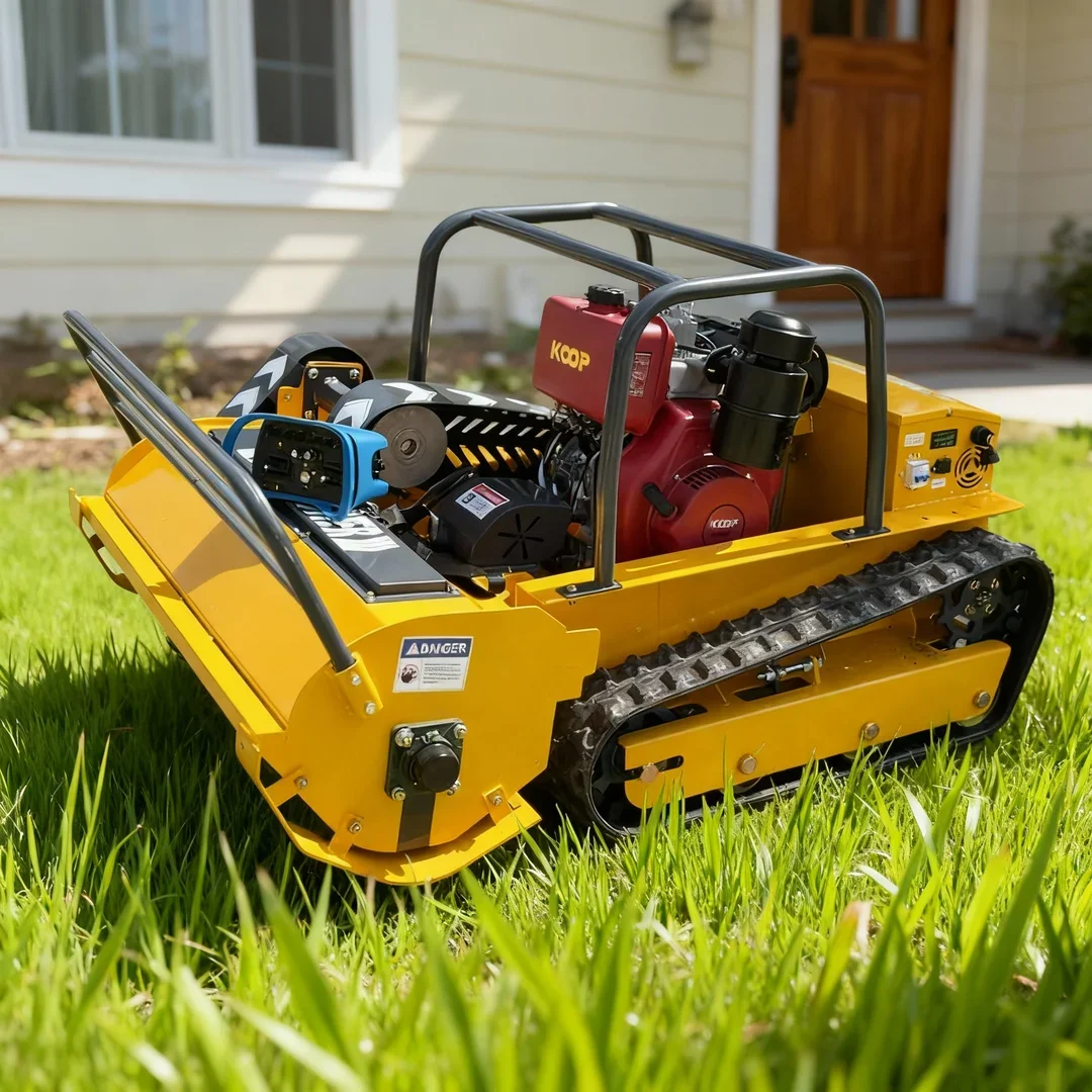Customized All Terrain Flail Lawn Mower - CE EPA Approved Rubber Track Remote Control Robot Grass Cutter
Customized All Terrain Flail Lawn Mower - CE EPA Approved Rubber Track Remote Control Robot Grass Cutter