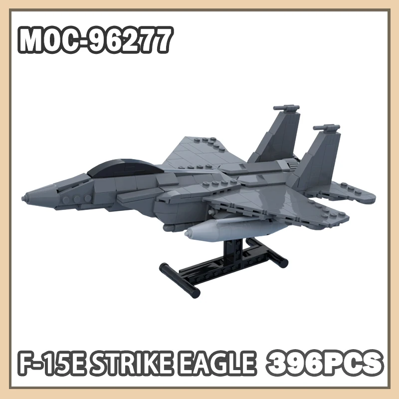 MOC-96277 F-15E Strike Eagle Building Block Model Brick Set Creative Hand assembly Gifts Desktop Decoration 396PCS
MOC-96277 F-15E Strike Eagle Building Block Model Brick Set Creative Hand assembly Gifts Desktop Decoration 396PCS