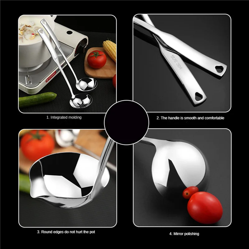 AB11-5X Soup Ladle 304 Stainless Steel Punch Luminous Ladell Spoons With Pour Spout Gravy Ladles For Serving,11.8 Inch
AB11-5X Soup Ladle 304 Stainless Steel Punch Luminous Ladell Spoons With Pour Spout Gravy Ladles For Serving,11.8 Inch
