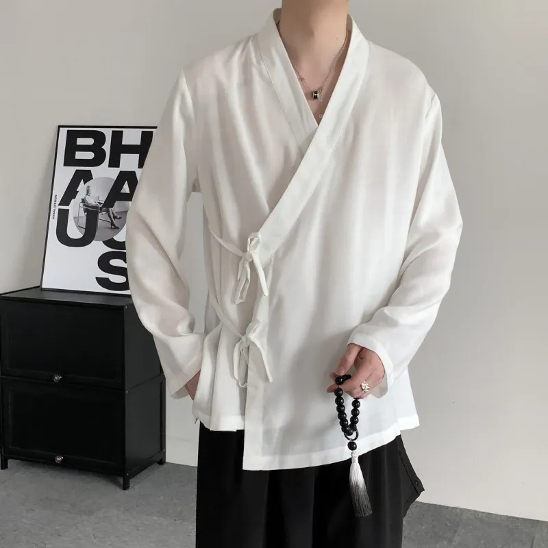 New Chinese Sle Tang Suit irt Men's Hanfu Zen Sle Buddhist System Hanfu Lazy Sle Belted Trendy Summer Casual Pure Color
New Chinese Sle Tang Suit irt Men's Hanfu Zen Sle Buddhist System Hanfu Lazy Sle Belted Trendy Summer Casual Pure Color