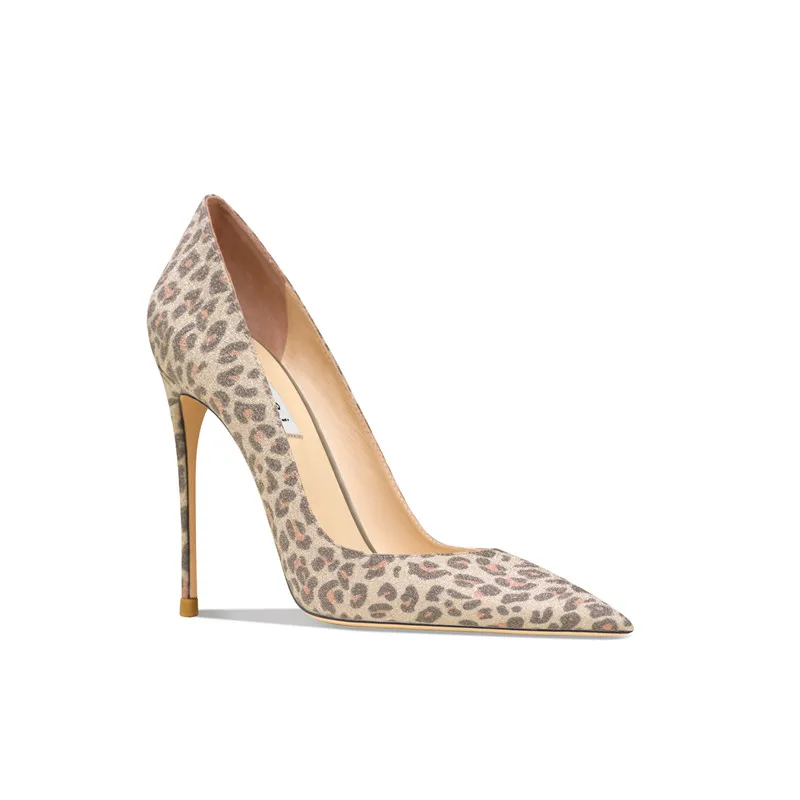 European & American Style Sexy Pumps Women Golden Leopard High Heels Genuine Leather Spring Autumn Shoes Shallow
European & American Style Sexy Pumps Women Golden Leopard High Heels Genuine Leather Spring Autumn Shoes Shallow