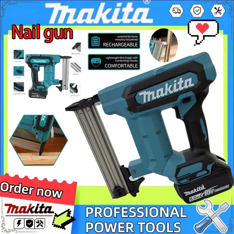 Makita F30 Straight Nails Staple GunCordless Electric Impact Nail Gun Riveting Gun Carpentry Tools Fit Makita 18V Battery
Makita F30 Straight Nails Staple GunCordless Electric Impact Nail Gun Riveting Gun Carpentry Tools Fit Makita 18V Battery