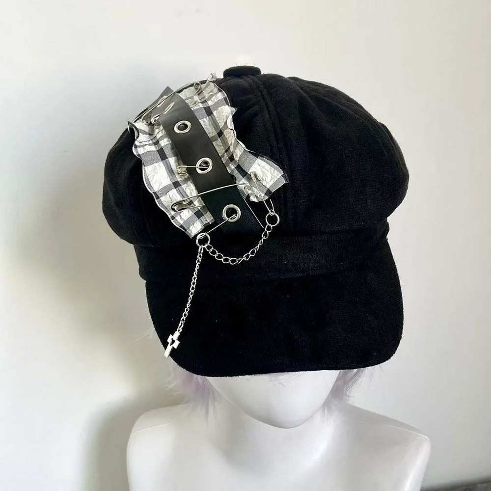 Y2k Aesthetic Women Lolita Punk Hats Sweet Harajuku Gothic Hat All Match Japanese Fashion New Cap
Y2k Aesthetic Women Lolita Punk Hats Sweet Harajuku Gothic Hat All Match Japanese Fashion New Cap