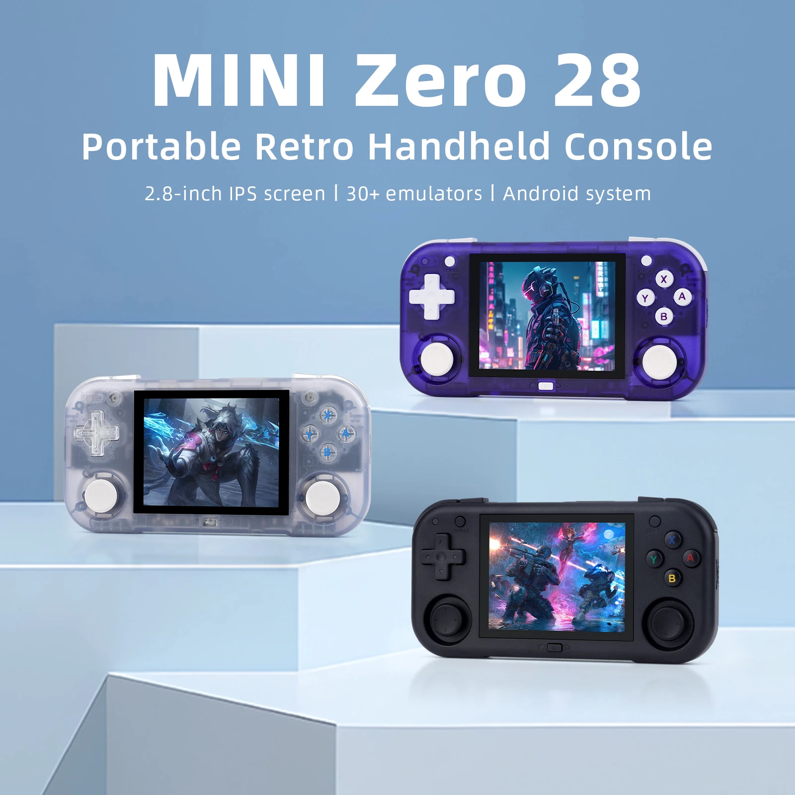 Mini Zero 28 Handheld Game Console 2.8'' IPS Screen AllWinner Processor Android System 2.4GWIFI MAGICX ZERO28 Player Gift
Mini Zero 28 Handheld Game Console 2.8'' IPS Screen AllWinner Processor Android System 2.4GWIFI MAGICX ZERO28 Player Gift
