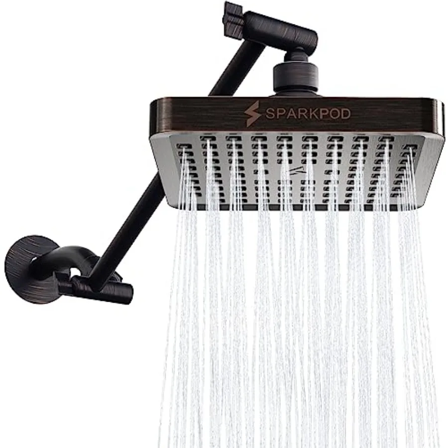 Rain Shower Head with Extension Arm - Height Adjustable Shower Head with High Pressure Performance - Easy 1-Minute Installation
Rain Shower Head with Extension Arm - Height Adjustable Shower Head with High Pressure Performance - Easy 1-Minute Installation