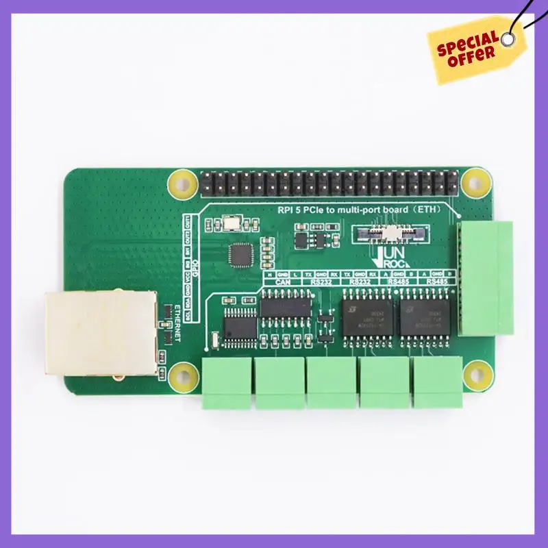 -A96Z для Raspberry Pi 5 Pcie к RJ45, плата адаптера Gigabit Ethernet CAN/RS485/RS232, интерфейс Plug and Play
-A96Z для Raspberry Pi 5 Pcie к RJ45, плата адаптера Gigabit Ethernet CAN/RS485/RS232, интерфейс Plug and Play
