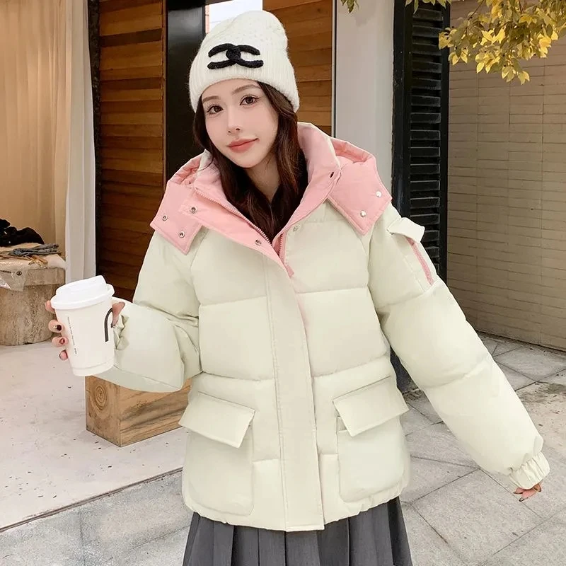 Пуховая куртка на хлопковой подкладке, женские парки, зима 2026, новое корейское свободное теплое хлопковое пальто, короткая верхняя одежда с капюшоном, женская верхняя одежда
Пуховая куртка на хлопковой подкладке, женские парки, зима 2026, новое корейское свободное теплое хлопковое пальто, короткая верхняя одежда с капюшоном, женская верхняя одежда