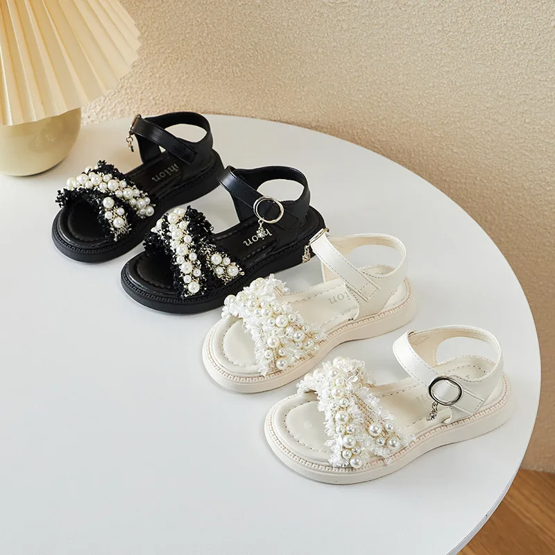 Kids'Casual Shoes Sandals Fashion Peep Toe Pearl PU Leather Summer Shoes For Children Anti-slip White Black Shoes Size 21-36
Kids'Casual Shoes Sandals Fashion Peep Toe Pearl PU Leather Summer Shoes For Children Anti-slip White Black Shoes Size 21-36