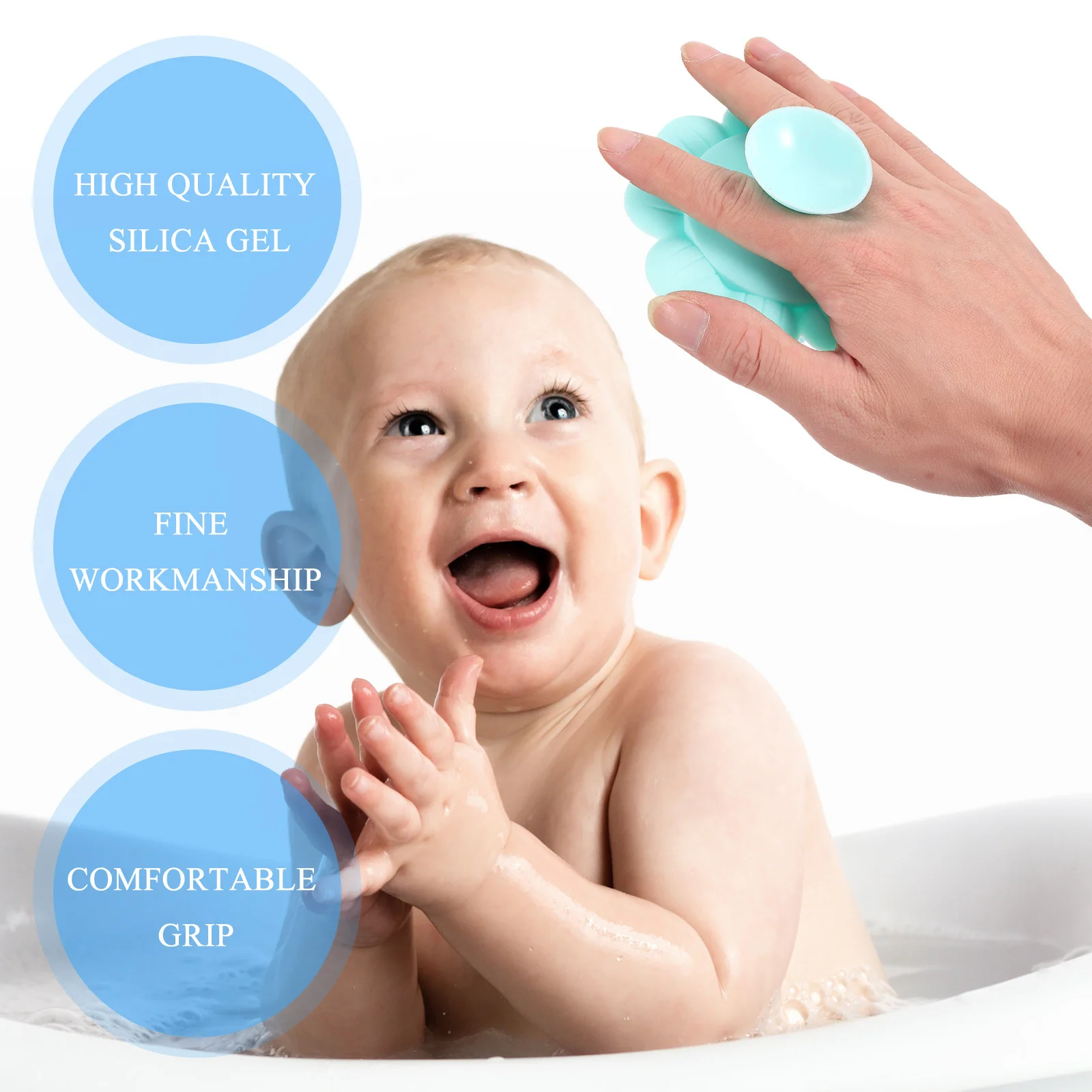 1Pcs Infant Silicone Shower Brush Safe and Hair Washing Tool Ergonomic Design for Easy Grip Bathing Accessory
1Pcs Infant Silicone Shower Brush Safe and Hair Washing Tool Ergonomic Design for Easy Grip Bathing Accessory