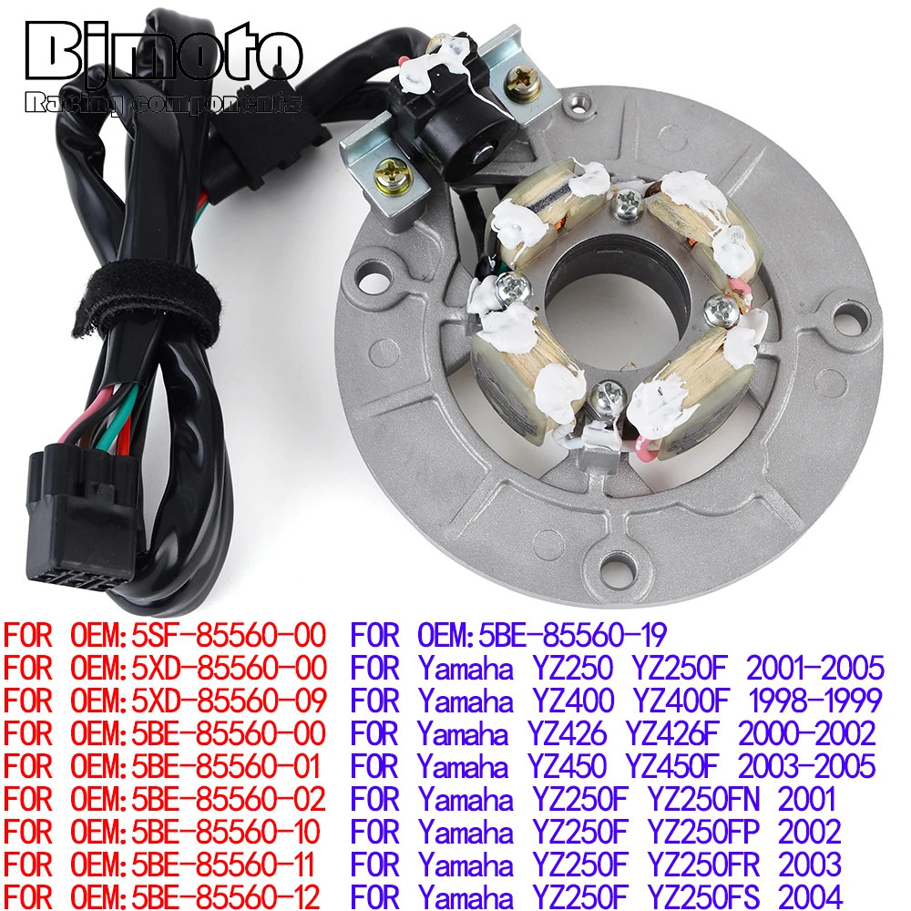 YZ250 Stator Coil FOR Yamaha YZ-250 YZ 250F 400 400F 426 426F 450 450F 5SF-85560-00 5BE-85560-00 5XD-85560-00 1998 1999-2005
YZ250 Stator Coil FOR Yamaha YZ-250 YZ 250F 400 400F 426 426F 450 450F 5SF-85560-00 5BE-85560-00 5XD-85560-00 1998 1999-2005