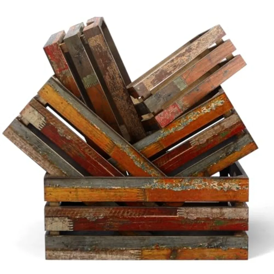 Set of 5 Wood Crates for Display Decorative Nesting Wooden Crate Storage with Handles Vintage Farmhouse Style Decorative Boxes
Set of 5 Wood Crates for Display Decorative Nesting Wooden Crate Storage with Handles Vintage Farmhouse Style Decorative Boxes