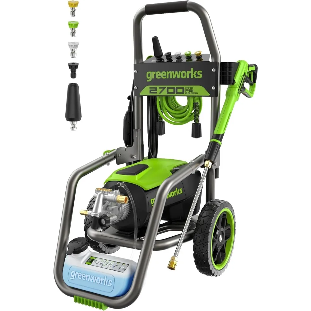 Pro Brushless 2700 PSI (CSA Certified) 2.3 GPM Max / 1.2 GPM Electric Pressure Washer (Foldable Handles, Rugged Steel Frame, 25
Pro Brushless 2700 PSI (CSA Certified) 2.3 GPM Max / 1.2 GPM Electric Pressure Washer (Foldable Handles, Rugged Steel Frame, 25