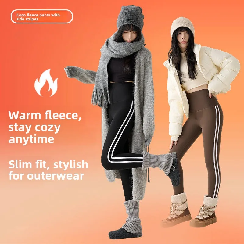 Утепленные флисовые леггинсы для йоги с высокой талией, облегающие, зимние, теплые, с контролем живота, с белой боковой полосой, цвета телесной кожи
Утепленные флисовые леггинсы для йоги с высокой талией, облегающие, зимние, теплые, с контролем живота, с белой боковой полосой, цвета телесной кожи