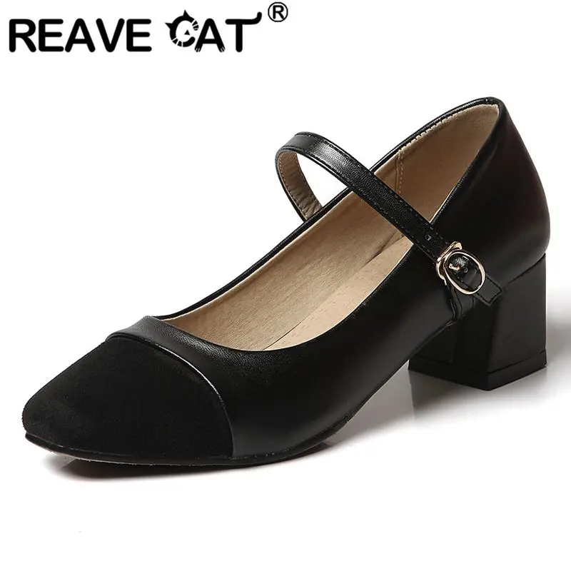 REAVE CAT 2025 Office Lady Pumps Square Toe Block Heels 6.5cm Buckle Strap Mixed Plus Size 41 42 43 Mary Janes Soft Women Shoes
REAVE CAT 2025 Office Lady Pumps Square Toe Block Heels 6.5cm Buckle Strap Mixed Plus Size 41 42 43 Mary Janes Soft Women Shoes