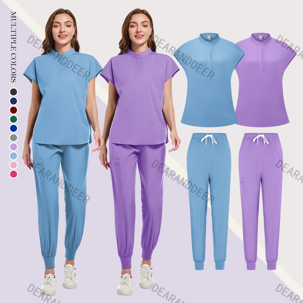 Nurse medical elastic shirt with pockets pants doctor clinical surgical uniform beauty salon dental clinic work uniform set
Nurse medical elastic shirt with pockets pants doctor clinical surgical uniform beauty salon dental clinic work uniform set