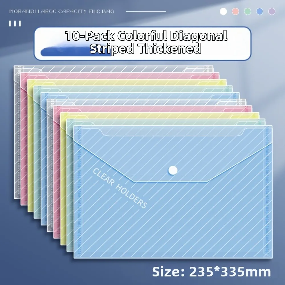 10 Pcs Clear A4 File Folders Plastic Storage Bag Document Pouch Large Capacity Durable Snap Button Closure File Folders
10 Pcs Clear A4 File Folders Plastic Storage Bag Document Pouch Large Capacity Durable Snap Button Closure File Folders