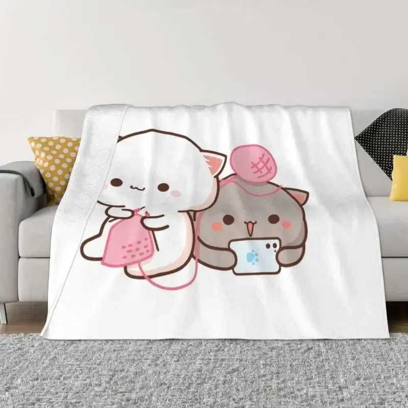 Peach and Goma Mochi Cat Knitting Fleece Throw Blanket Soft Warm Flannel Blanket for Bedroom Office Couch
Peach and Goma Mochi Cat Knitting Fleece Throw Blanket Soft Warm Flannel Blanket for Bedroom Office Couch