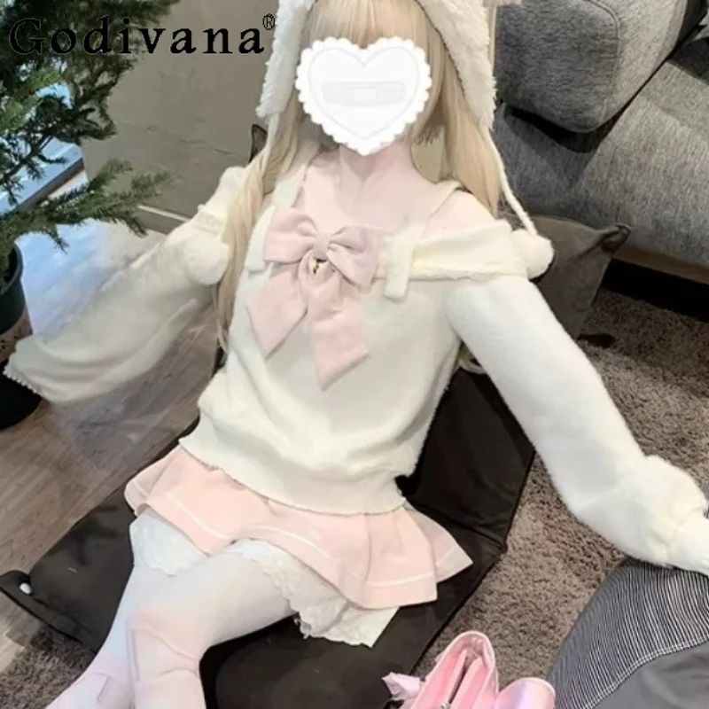 Осень-зима, новый элегантный свободный топ с разрезом на шее и длинными рукавами, универсальный возрастной топ, милая девушка, милая кружевная розовая японская юбка с бантом
Осень-зима, новый элегантный свободный топ с разрезом на шее и длинными рукавами, универсальный возрастной топ, милая девушка, милая кружевная розовая японская юбка с бантом