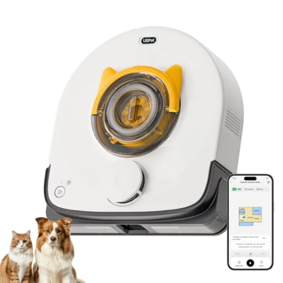 Robot Vacuum and Mop Combo for Pet Hair on Carpet Floor, Square Bagless Design, Black, 22, 000 Pa Suction with LiDAR Navigation
Robot Vacuum and Mop Combo for Pet Hair on Carpet Floor, Square Bagless Design, Black, 22, 000 Pa Suction with LiDAR Navigation