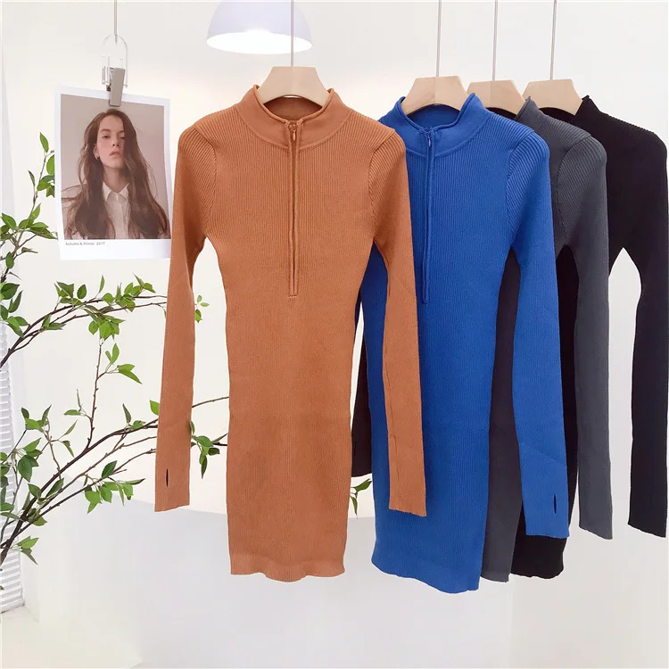 6485 Spring New Hot Girl Pure Desire Half Collar Zipper Slim Fit High Waist Short Knitted Dress
6485 Spring New Hot Girl Pure Desire Half Collar Zipper Slim Fit High Waist Short Knitted Dress