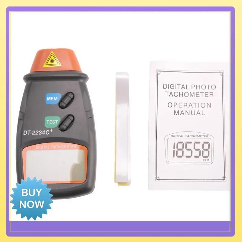 Big Deal Digital Tachometer Rpm Meter Non-Contact 2.5Rpm-99999Rpm Lcd Display Speed Meter DT2234C Tester Speed RPM Counter
Big Deal Digital Tachometer Rpm Meter Non-Contact 2.5Rpm-99999Rpm Lcd Display Speed Meter DT2234C Tester Speed RPM Counter
