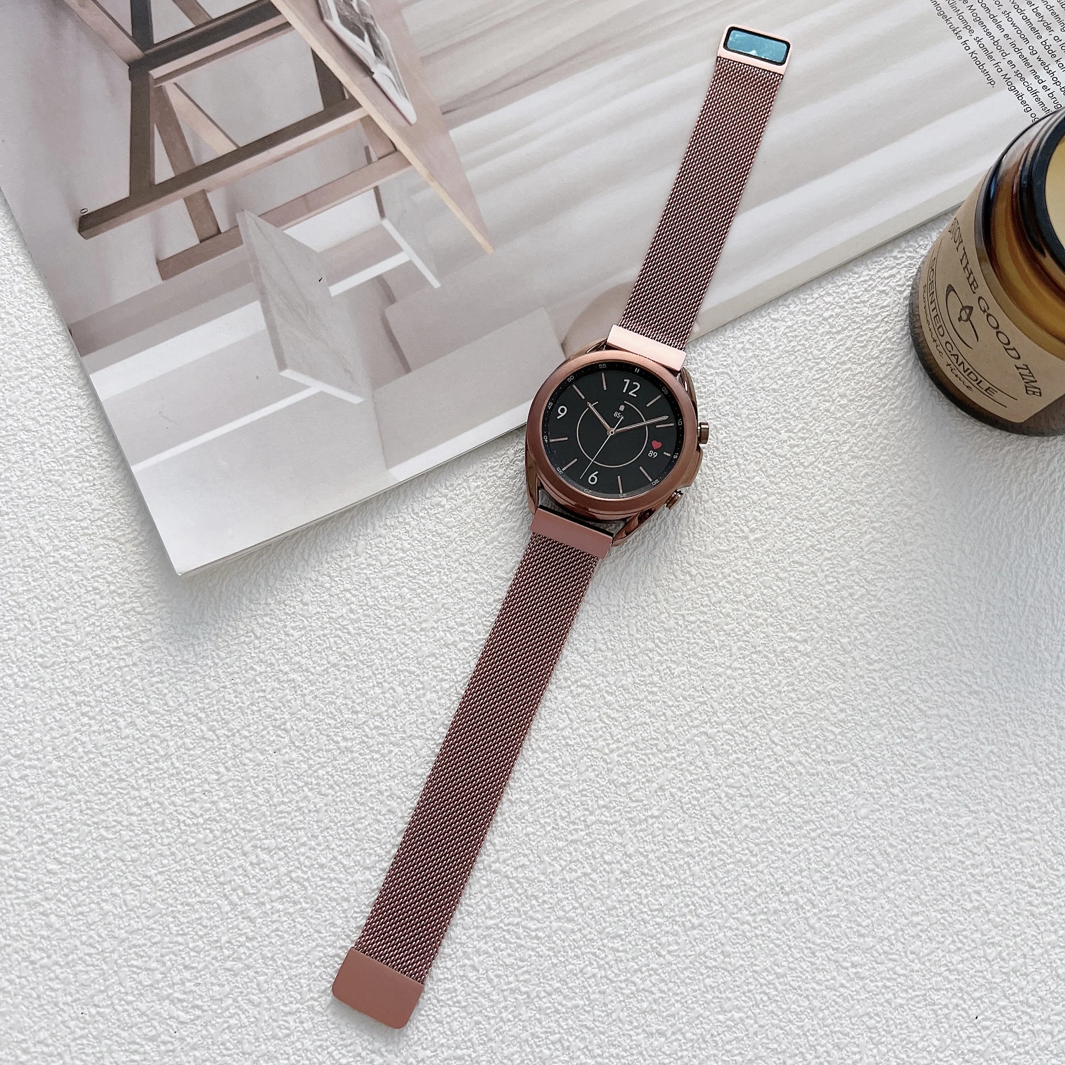 Ремешок «Миланская петля» для Samsung Galaxy watch 4 Active 2 Huawei watch GT2, металлический Воздухопроницаемый браслет с магнитной застежкой для Amazfit GTR
Ремешок «Миланская петля» для Samsung Galaxy watch 4 Active 2 Huawei watch GT2, металлический Воздухопроницаемый браслет с магнитной застежкой для Amazfit GTR