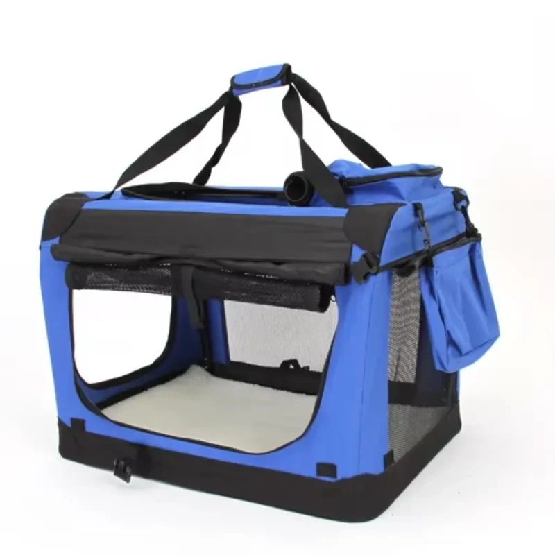 Luxury dog crate Oxford fabric pet carrier foldable metal frame zipper seal solid pattern tray tray box packaging
Luxury dog crate Oxford fabric pet carrier foldable metal frame zipper seal solid pattern tray tray box packaging