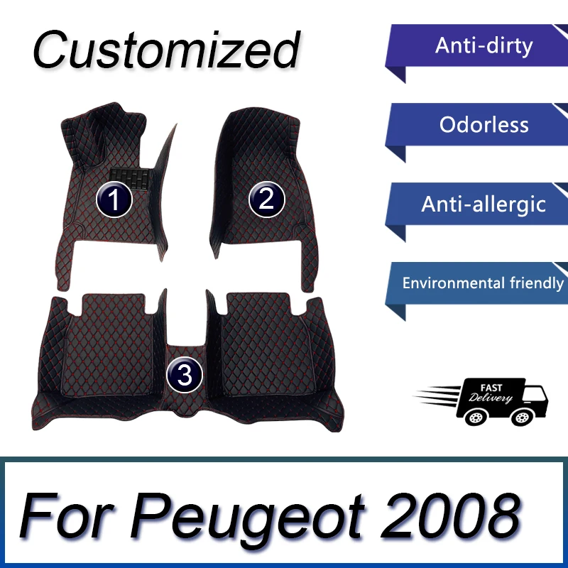 Автомобильные коврики для Peugeot 2008 P24 2020 2021 2022, роскошные кожаные коврики, прочные коврики, комплект противогрязных ковриков, автомобильные аксессуары
Автомобильные коврики для Peugeot 2008 P24 2020 2021 2022, роскошные кожаные коврики, прочные коврики, комплект противогрязных ковриков, автомобильные аксессуары