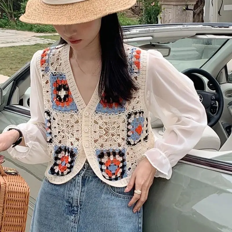 X5XA Vintage Crochet Blouse for Women Long Sleeve Knit Cardigan Shirt Crop Top
X5XA Vintage Crochet Blouse for Women Long Sleeve Knit Cardigan Shirt Crop Top