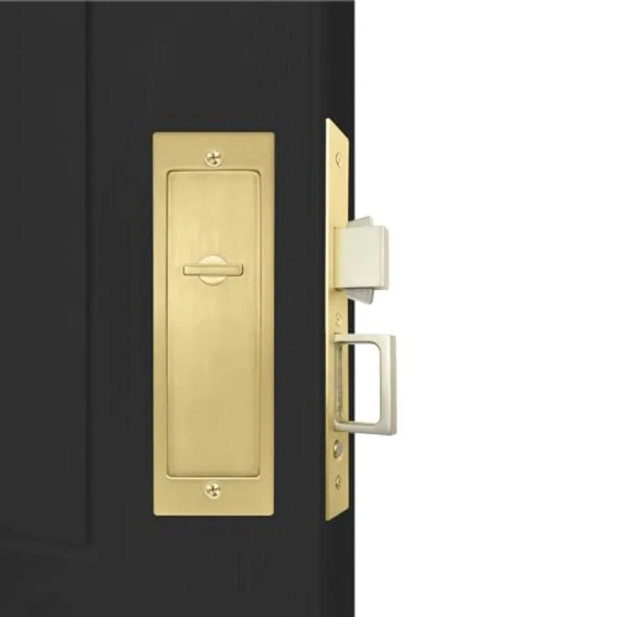 Pocket Door Hardware Privacy Pocket Door Lock with Pull Handle for Bathroom, Pocket Door Latch, Fits 1-3/8" to 2" Thick Doors,1
Pocket Door Hardware Privacy Pocket Door Lock with Pull Handle for Bathroom, Pocket Door Latch, Fits 1-3/8" to 2" Thick Doors,1