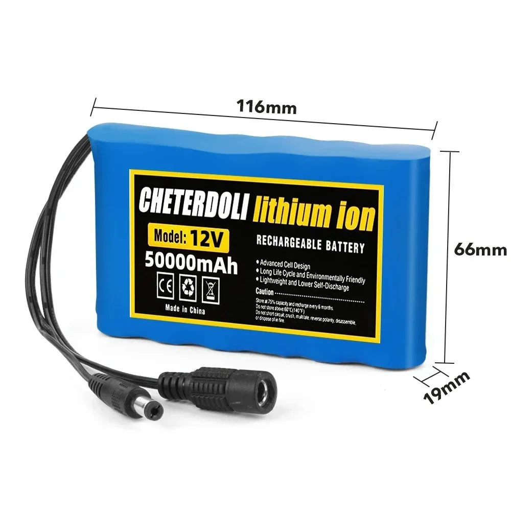 18650 3S2P 12V 50000mah Original Lithium Ion Battery 12.6V 50Ah Rechargeable CCTV, Camera Monitor Replacement Battery + Charger
18650 3S2P 12V 50000mah Original Lithium Ion Battery 12.6V 50Ah Rechargeable CCTV, Camera Monitor Replacement Battery + Charger