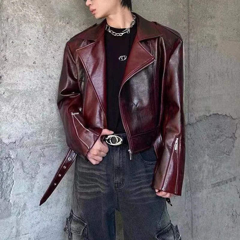 High Quality Men & Women PU Leather Moto Jacket 2026 Fall Fashion Lapel Zipper Belt Unisex Faux Leather Biker Jacket Coats
High Quality Men & Women PU Leather Moto Jacket 2026 Fall Fashion Lapel Zipper Belt Unisex Faux Leather Biker Jacket Coats