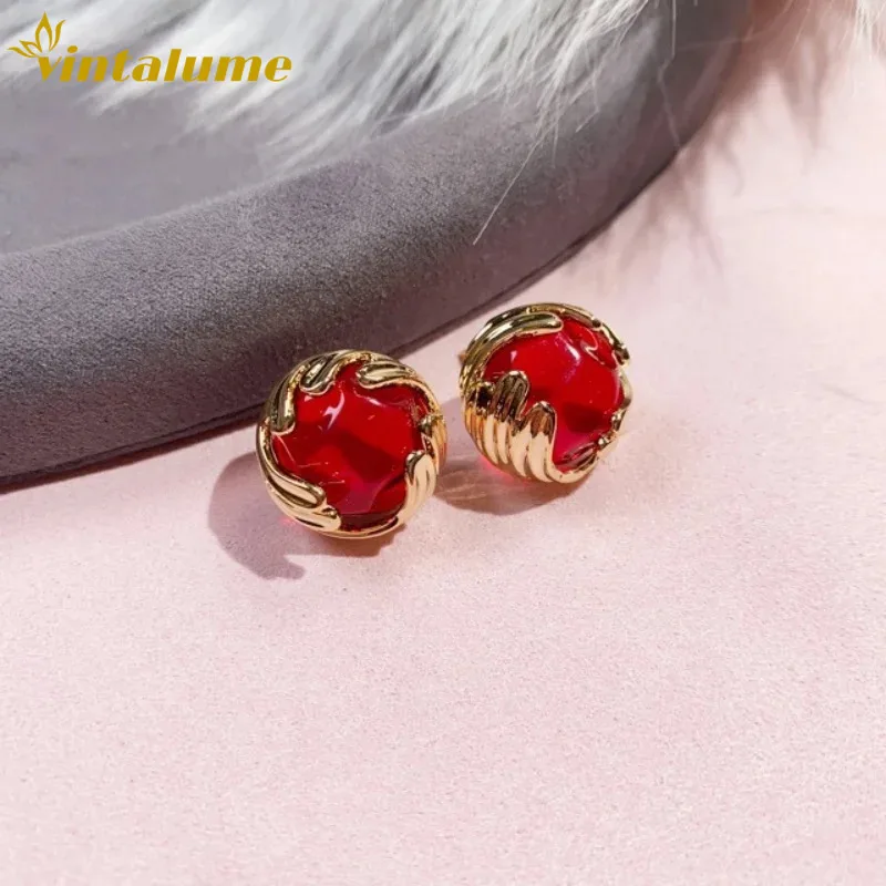 Серьги-гвоздики Vintalume из красного глазурованного сплава, классические круглые, для женщин, модные ювелирные изделия, простые, трендовые, изящные, маленькие, можно носить в несколько слоев
Серьги-гвоздики Vintalume из красного глазурованного сплава, классические круглые, для женщин, модные ювелирные изделия, простые, трендовые, изящные, маленькие, можно носить в несколько слоев