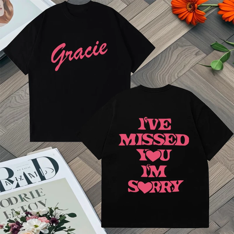 Fashion Crew Neck Men Women Clothing Gracie Abrams Double Sided Printed short sleeve t-shirts streetwear 100% Cotton Unisex Tops
Fashion Crew Neck Men Women Clothing Gracie Abrams Double Sided Printed short sleeve t-shirts streetwear 100% Cotton Unisex Tops