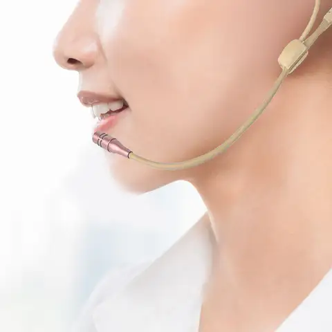 Auriculares cardioides con doble gancho para la oreja, micrófono Invisible para sistema inalámbrico Shure, accesorios de enseñanza en vivo, 1 ud.