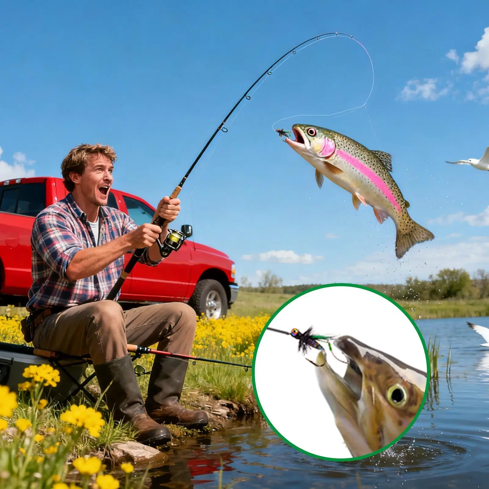 Bass Fly Fishing Lures Double Hook Artificial Attractant Fly Fishing Hooks For Pier River Shallow Stream Saltwater Jigging 
Bass Fly Fishing Lures Double Hook Artificial Attractant Fly Fishing Hooks For Pier River Shallow Stream Saltwater Jigging