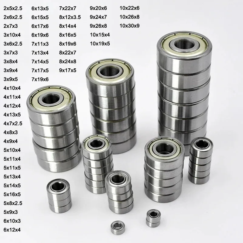 10pcs Small Bearings 2mm 3mm 4mm 5mm 6mm 7mm 8mm 9mm 10mm Bore 3×6×2.5mm,3×8×4mm,3×9×5mm,4×11×4mm,4×13×5mm, Miniature Bearing
10pcs Small Bearings 2mm 3mm 4mm 5mm 6mm 7mm 8mm 9mm 10mm Bore 3×6×2.5mm,3×8×4mm,3×9×5mm,4×11×4mm,4×13×5mm, Miniature Bearing