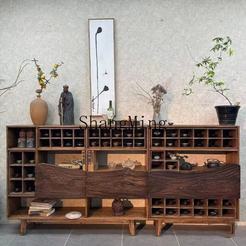 FG Chinese side cabinet old elm solid wood tea cabinet retro shelf 
FG Chinese side cabinet old elm solid wood tea cabinet retro shelf