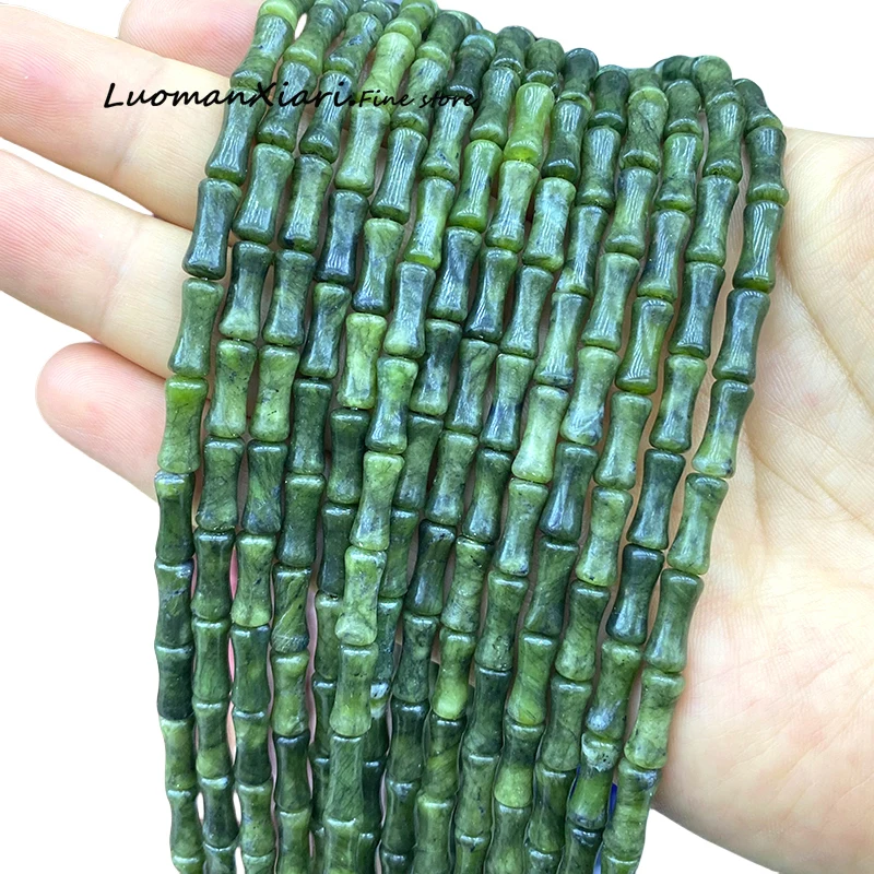 Natural Stone Bamboo Joint 5x12mm Green Southern Jade Spacer Beads for Jewelry Making Diy Earrings Bracelet Charms Accessories
Natural Stone Bamboo Joint 5x12mm Green Southern Jade Spacer Beads for Jewelry Making Diy Earrings Bracelet Charms Accessories