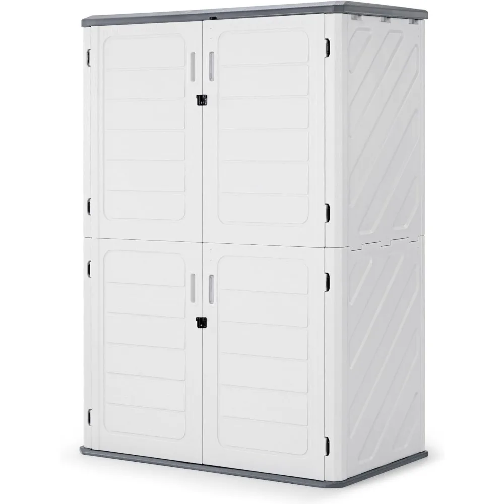 50 Cu.Ft Plastic Outdoor Storage Cabinet with Floor, 4.3 x 2.5 ft Waterproof Resin Outdoor Storage Shed, Lockable Vertic
50 Cu.Ft Plastic Outdoor Storage Cabinet with Floor, 4.3 x 2.5 ft Waterproof Resin Outdoor Storage Shed, Lockable Vertic