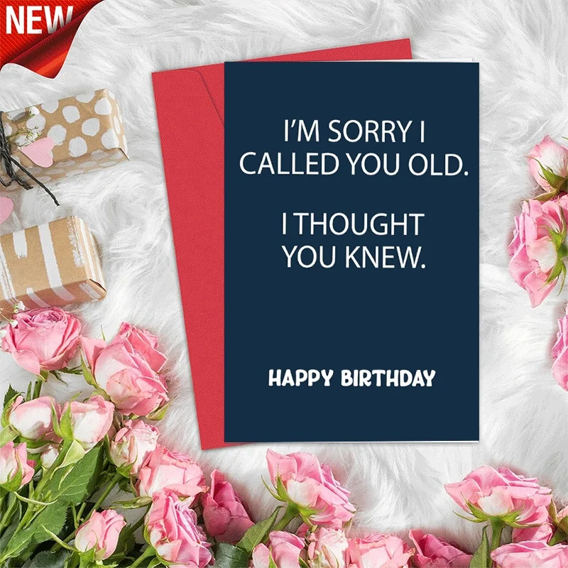 Funny Birthday Card, Apology Style Old Age Themed Birthday Greeting Card for Friend Family
Funny Birthday Card, Apology Style Old Age Themed Birthday Greeting Card for Friend Family