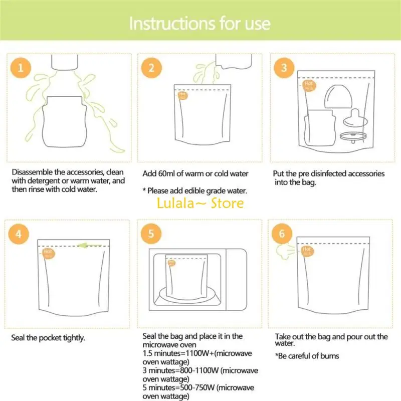 Y4QA 10 Count Reusable Microwave Steam Sterilizer Bags for Breastpump Part/Baby Bottle, 20 Times Per Bag
Y4QA 10 Count Reusable Microwave Steam Sterilizer Bags for Breastpump Part/Baby Bottle, 20 Times Per Bag