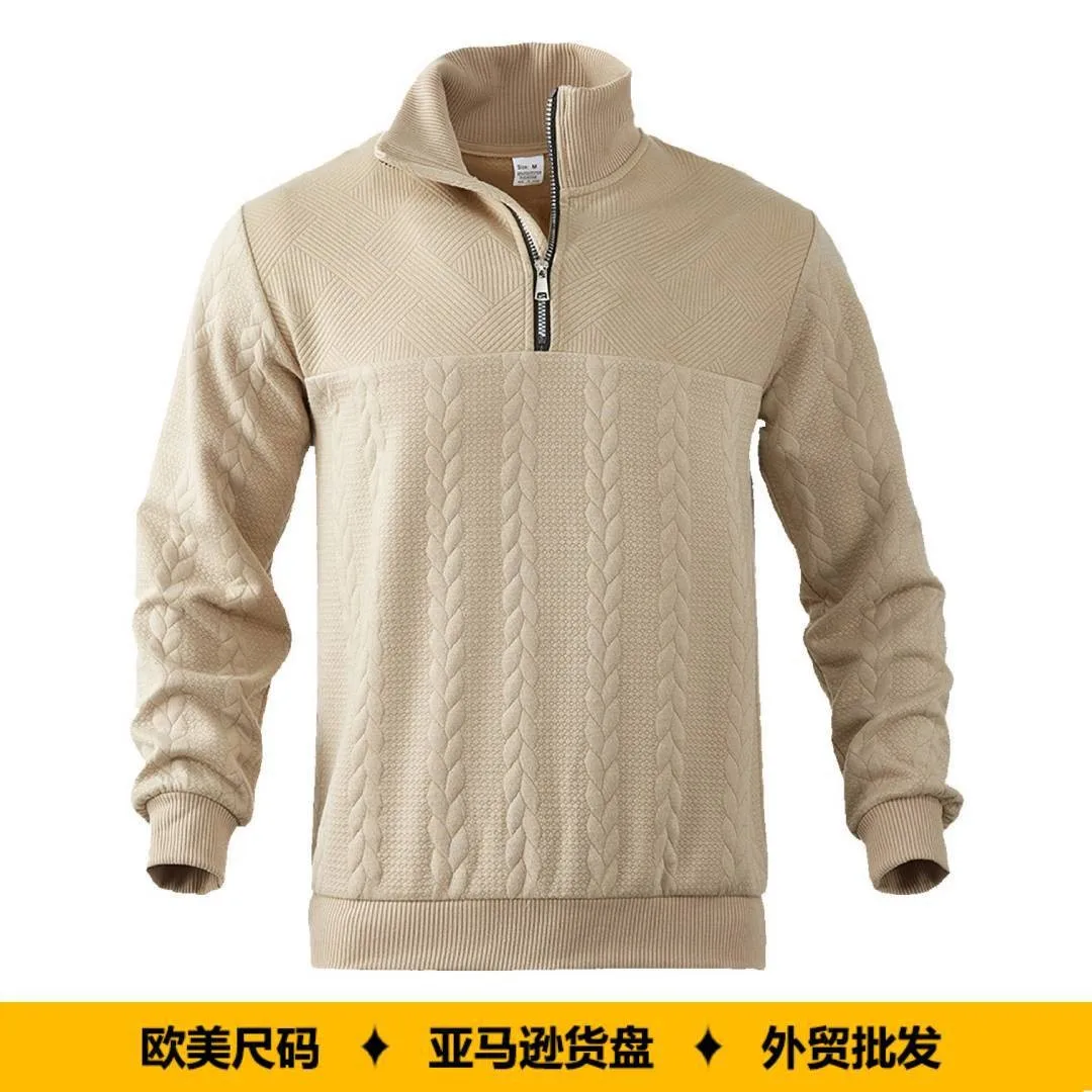 Long Sleeve Sweater Quarter Zip For Man Stand Collar Pullover Men's Knitwear Solid Color Knit Sweater Cable Navy Sweatshirt
Long Sleeve Sweater Quarter Zip For Man Stand Collar Pullover Men's Knitwear Solid Color Knit Sweater Cable Navy Sweatshirt