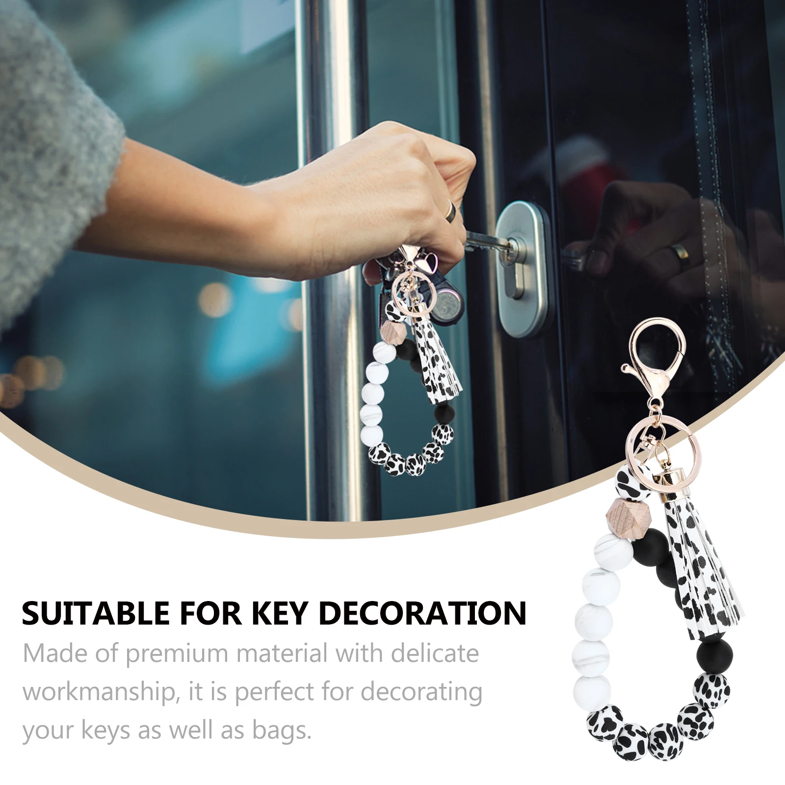 Silicone Bead Key Chain Wristlet Bracelet Ring Bangle Wristb Premium Material Flexible Durable Comfortable Wear Car Home Office
Silicone Bead Key Chain Wristlet Bracelet Ring Bangle Wristb Premium Material Flexible Durable Comfortable Wear Car Home Office