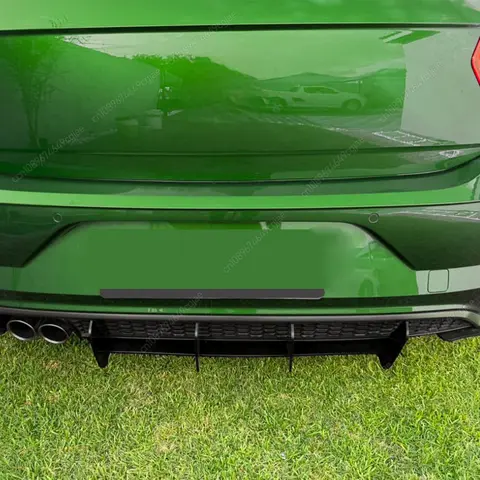 Car Rear Bumper Lip Diffuser Splitter Spoiler For Volkswagen VW Polo MK6 GTI 2017-2021 Hatchback Bodykit Tuning ABS Black