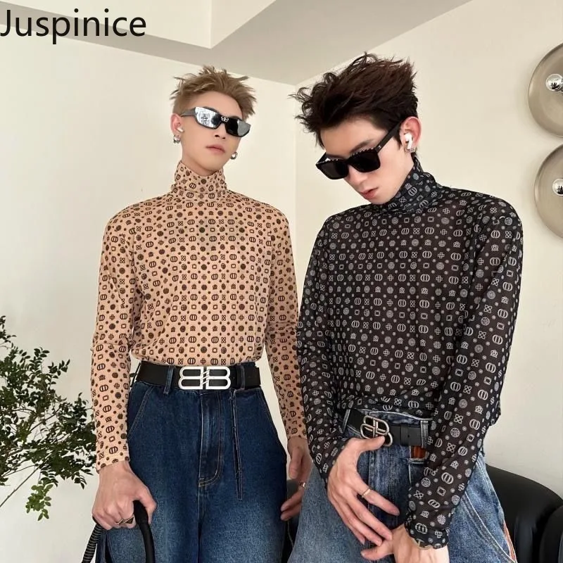 Juspinice American Style Fashion Retro Mesh T-shirt Niche and High-end Men's High Neck with Trendy Base Shirt Male Clothing
Juspinice American Style Fashion Retro Mesh T-shirt Niche and High-end Men's High Neck with Trendy Base Shirt Male Clothing
