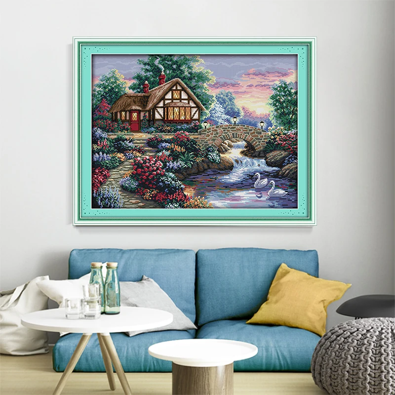 Beautiful home scenery cross-embroidered living room bedroom hanging painting, 11CT/14CT hand-embroidered
Beautiful home scenery cross-embroidered living room bedroom hanging painting, 11CT/14CT hand-embroidered
