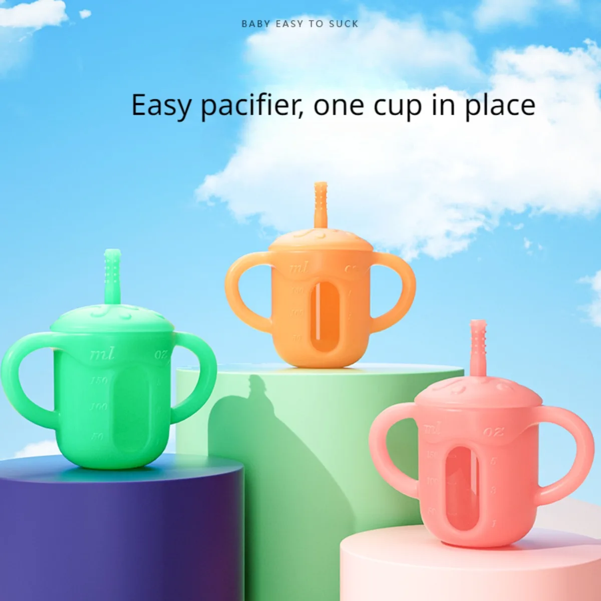 Baby Super Cute Straw Cup Drink Cup Food Grade Silicone Straight Drink With Straw Baby Training Cup
Baby Super Cute Straw Cup Drink Cup Food Grade Silicone Straight Drink With Straw Baby Training Cup